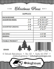 Christmas Pines Table Runner pattern - IDH89