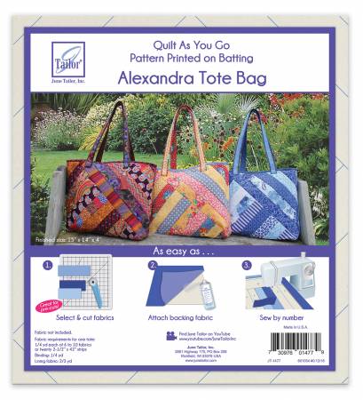 Quilt As You Go Tote Bag Alexandra Design - JT-1477