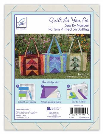 Quilt As You Go Tori Tote Kit - JT-1495