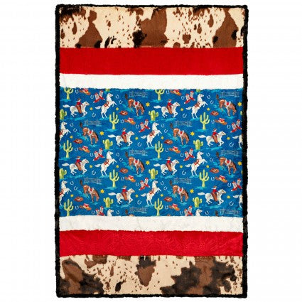 Cuddle Kit - Picture Perfect Yee Haw Quilt & Pillow - 38" x 58" & 18" x 18"