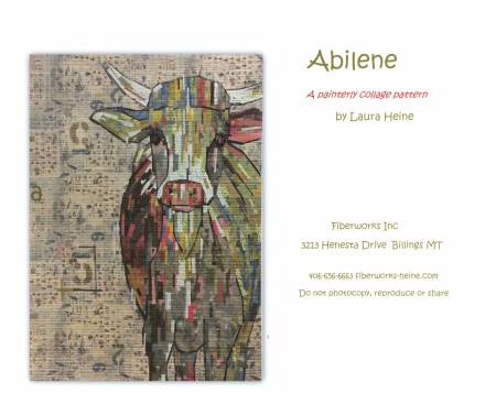 Abilene Cow Collage Pattern - Laura Heine