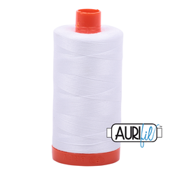Aurifil Thread - 2024 - White - 50wt - Large Spool