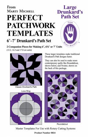 Perfect Patchwork Templates Drunkard's Path template set - MM8024