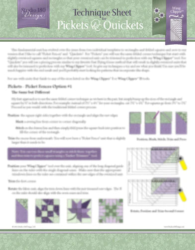 Technique Sheet - Pickets & Quickets