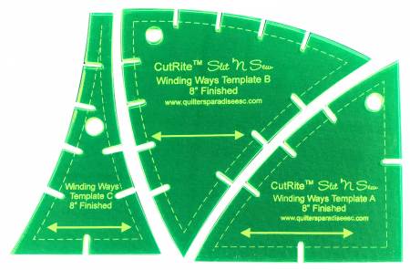 CutRite Slit N Sew - Winding Ways Template Set - QP031376