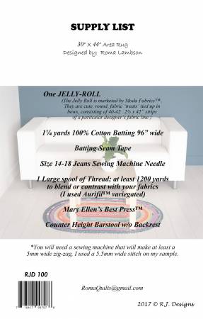 Jelly-Roll Rug pattern - RJD100