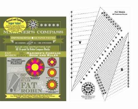 Fat Robin 16 Point Mariner's Compass Book and Ruler Combo - RR184