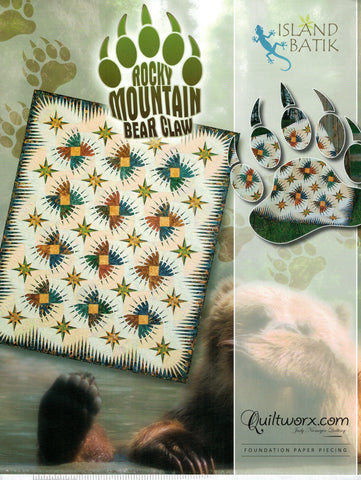 Rocky Mountain Bear Claw Pattern 68" x 84" - Paper Piecing