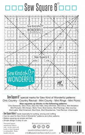 Sew Square 6 ruler - SKW96 - #96