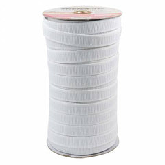 Woven Polyester Flat Non-Roll Elastic - 3/4"wide - White - (price per meter) - SS1102WHT