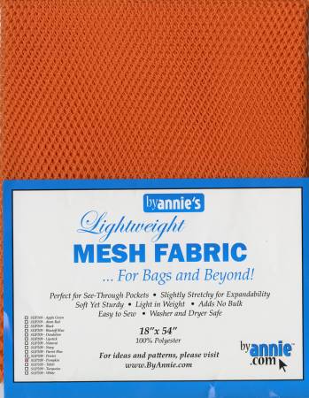 Lightweight Mesh Fabric - Pumpkin - SUP209 - 18" x 54"