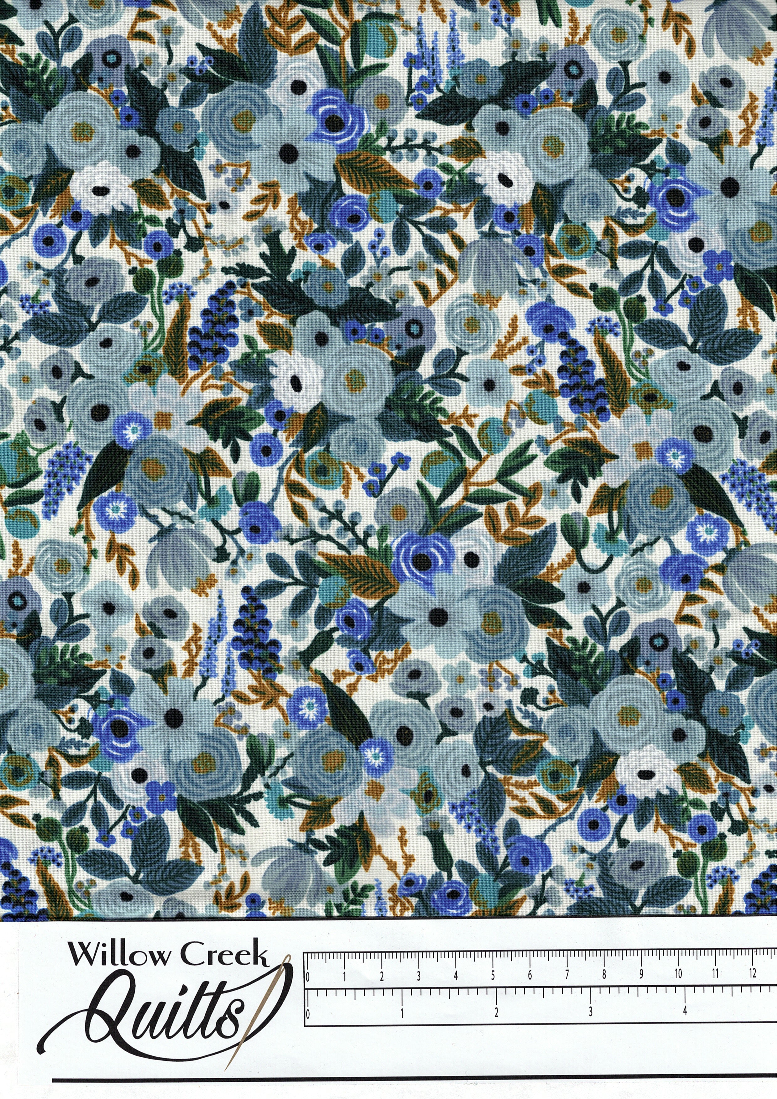 Garden Party -by Rifle Paper Co for Cotton +Steel Blue - 301080-4