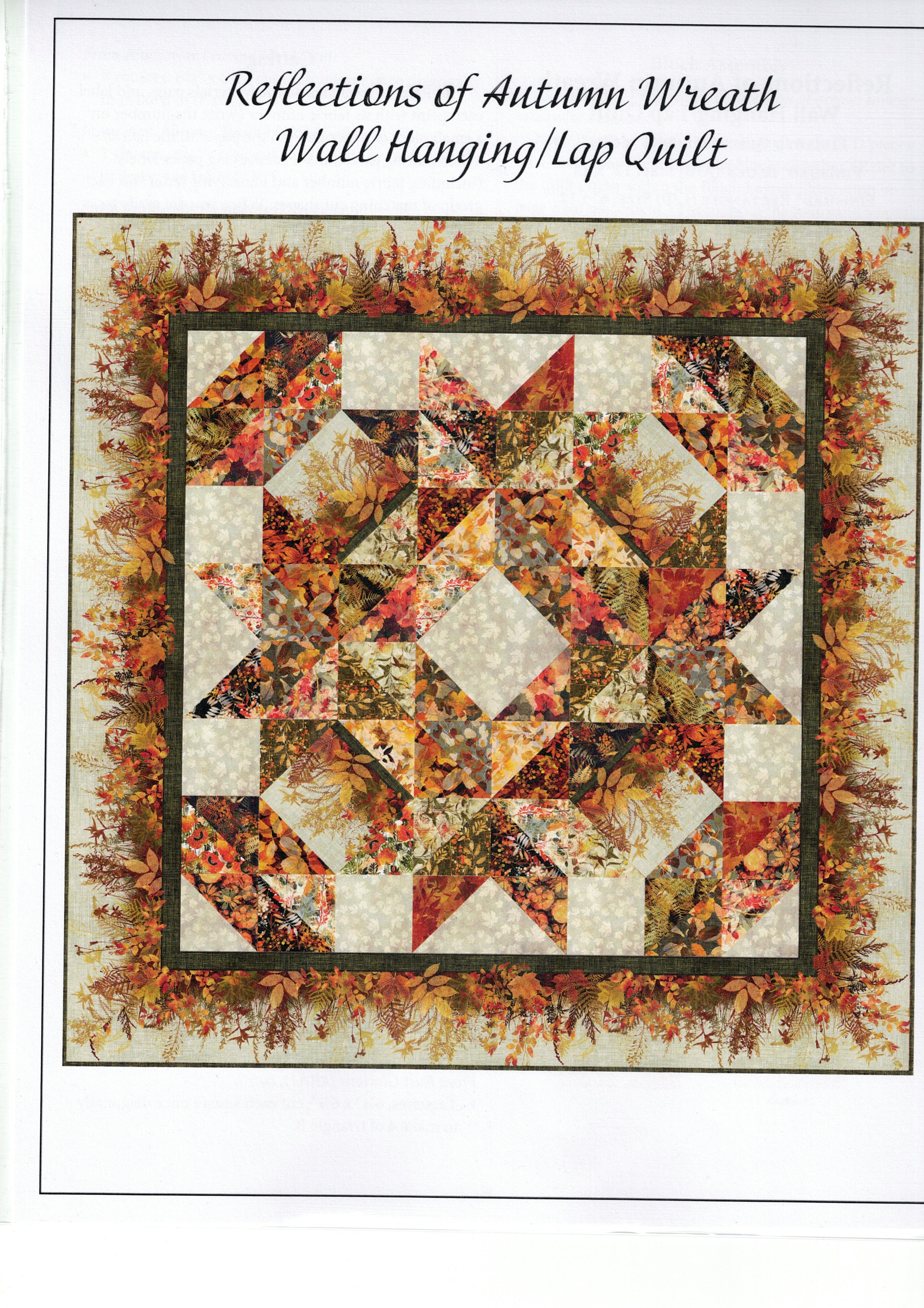 Reflections of Autumn - Wreath Wall Hanging pattern - ITBRAWP