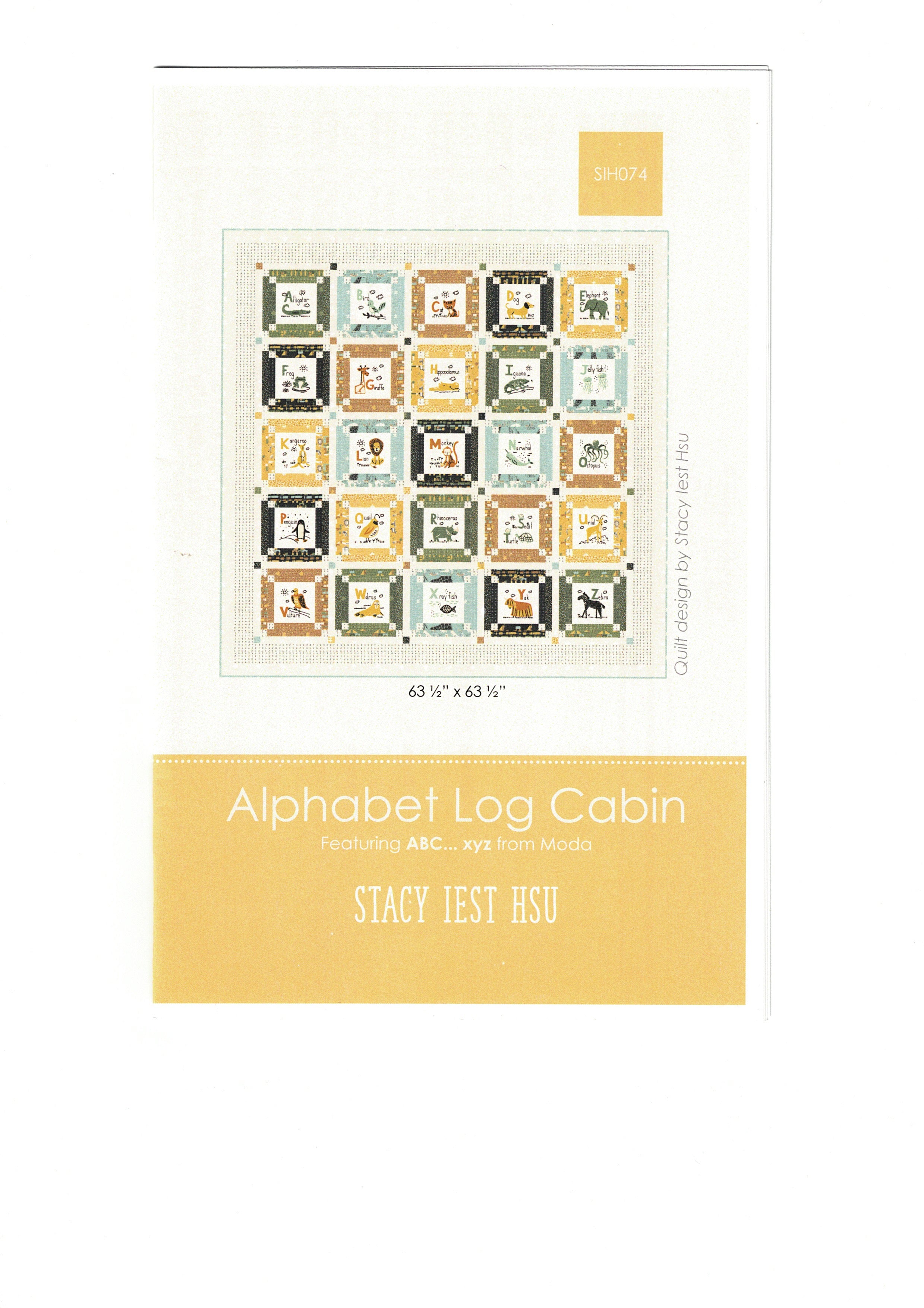 Alphabet Log Cabin pattern - SIH074