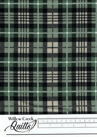 Frosted Forest flannel - Dark Plaid - Black Multi - F24305-99