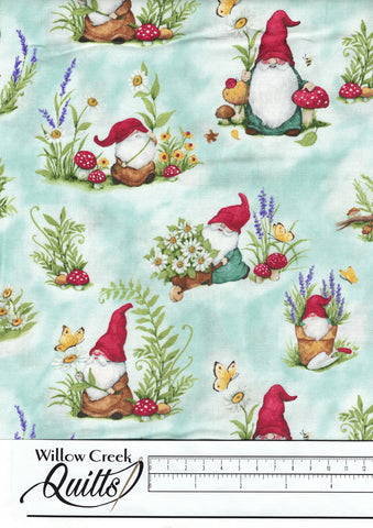 Savor the Gnoment - Gnomes All Over - Teal - 3023-39720-434