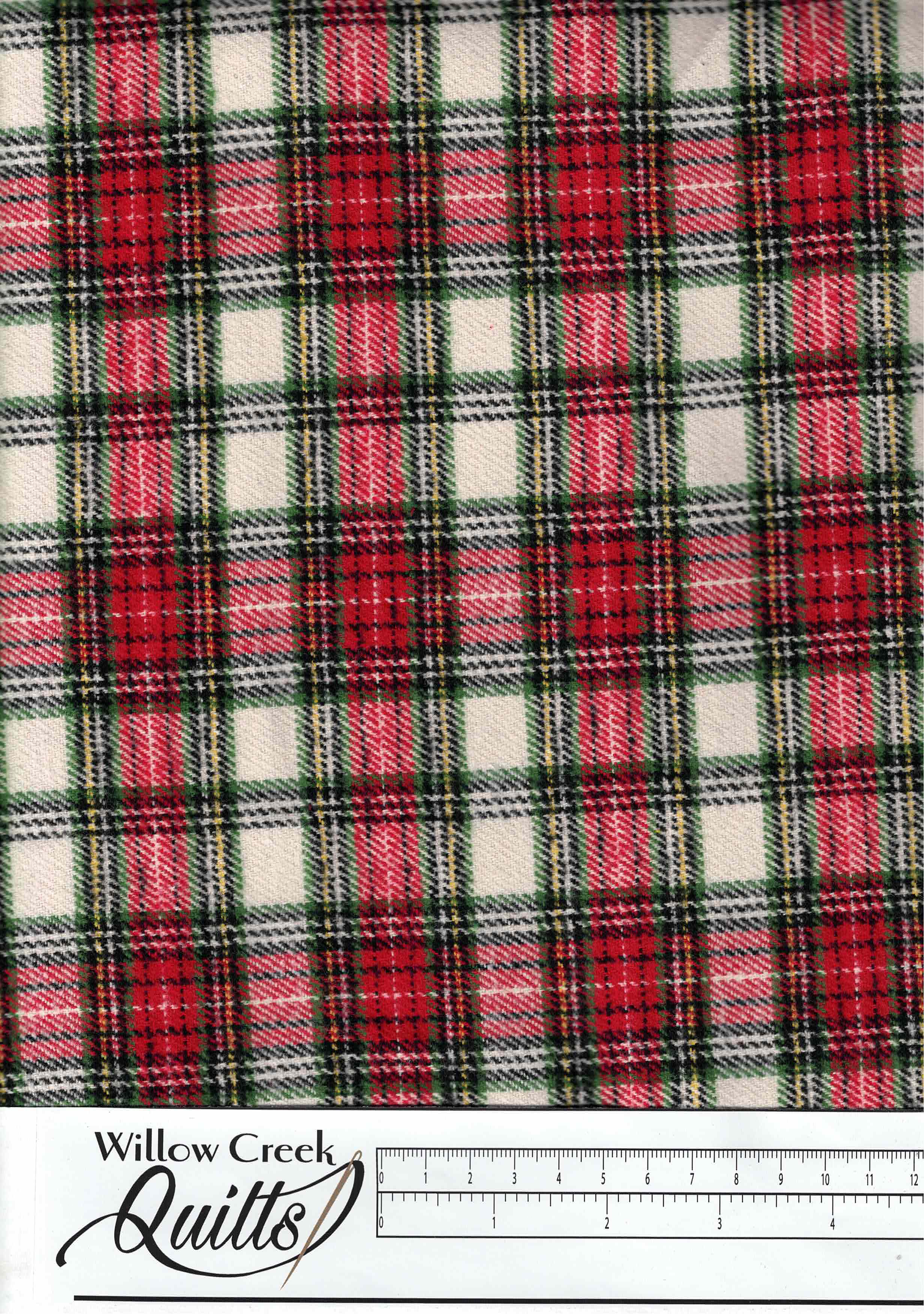 Red and Green Plaid Flannel - 1110020729 – Willow Creek Quilts Inc