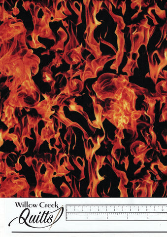 Fire - Dragon Flames - Black - C7734