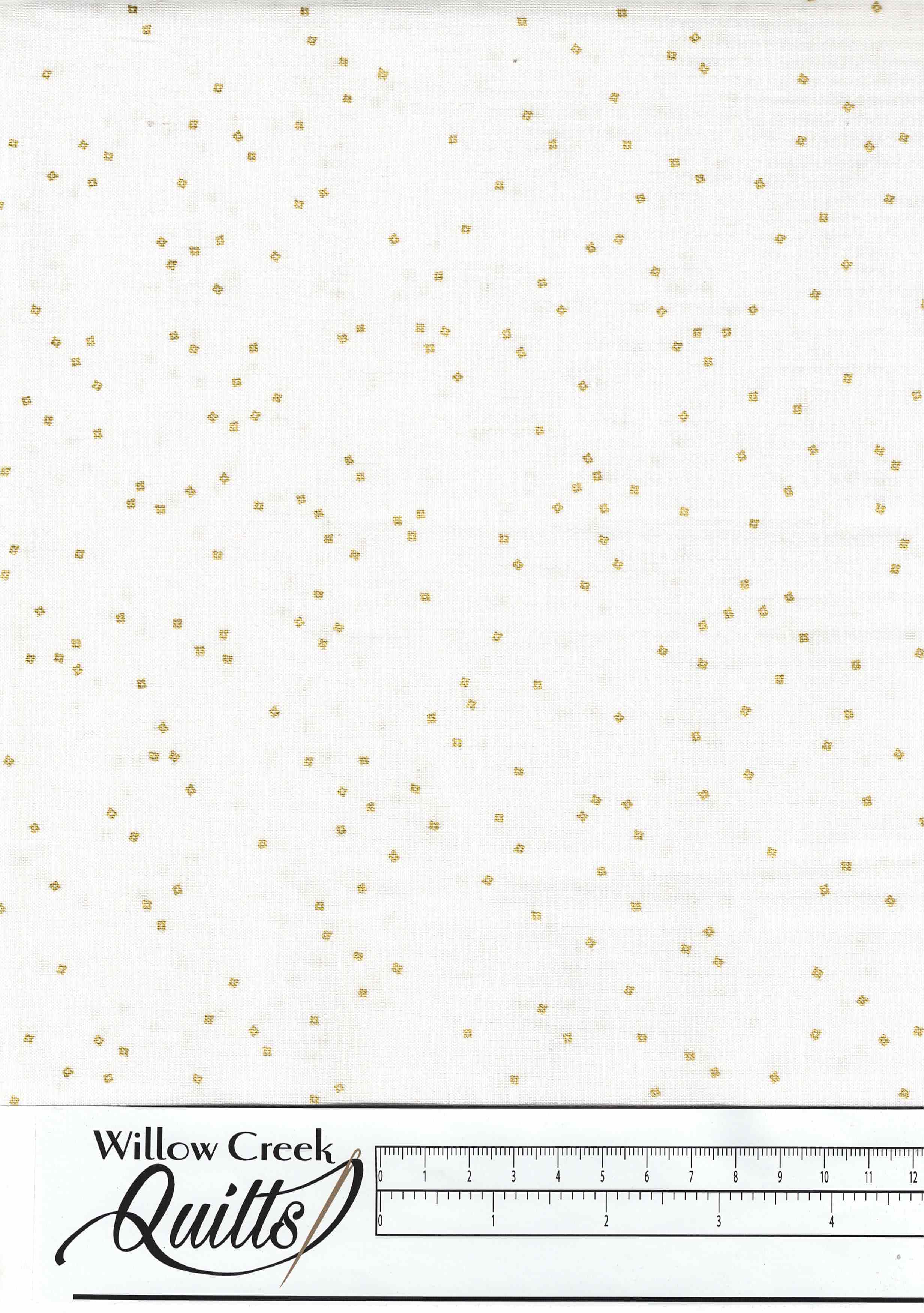 Blossoms On White In Colour - Gold Sparkle - SC730