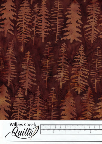Smokey Mountain Batik - Realistic Tree - Brown - 122019083