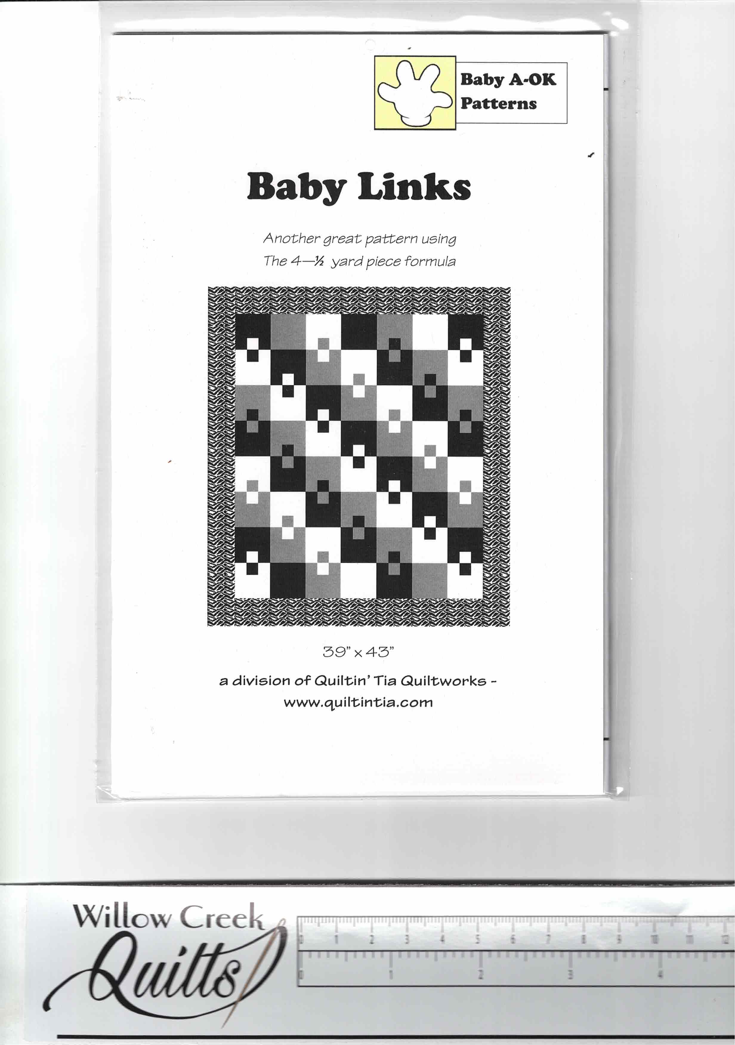 Baby A-OK - Baby Links pattern - 5 yard patterns - WBAOK02