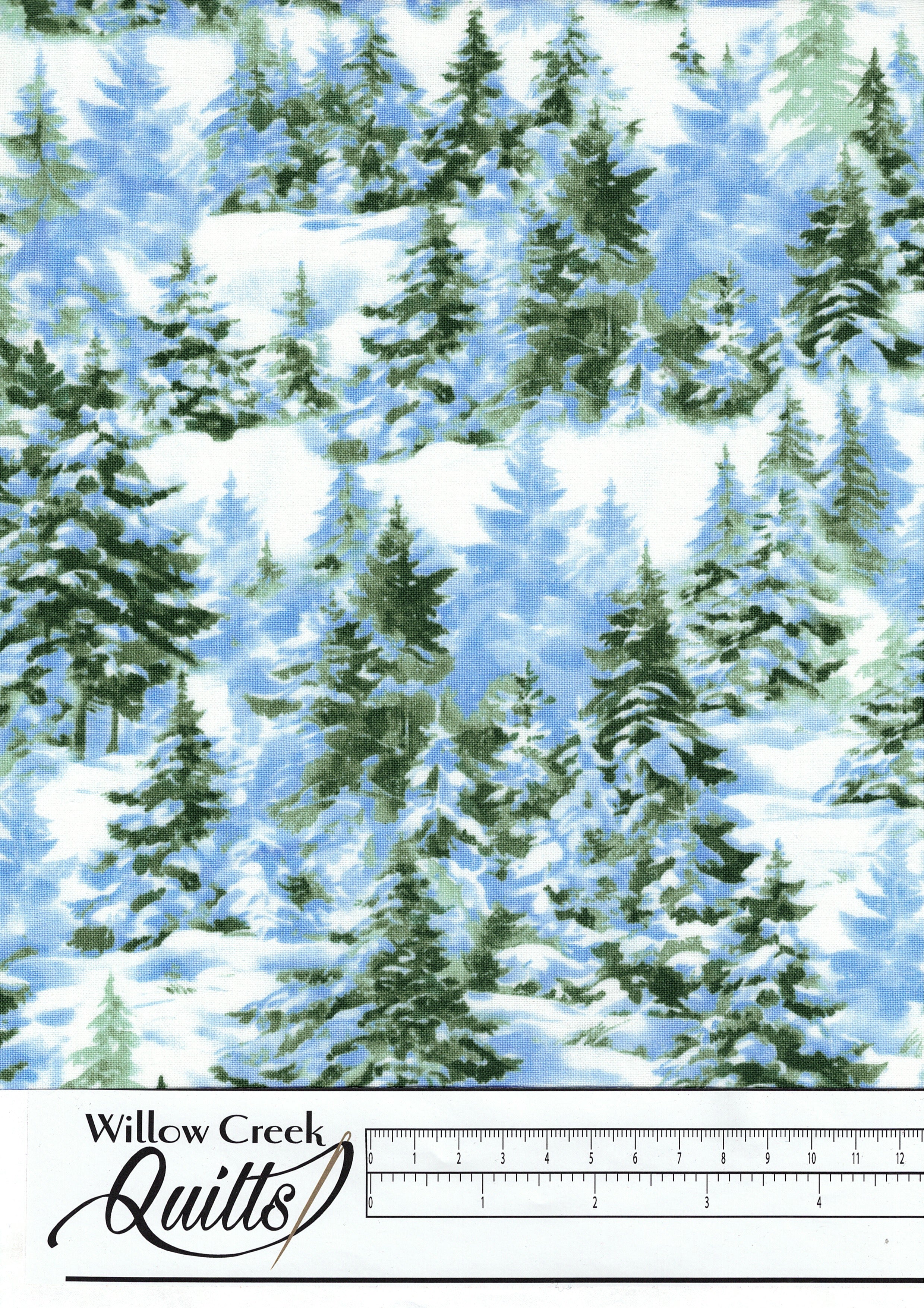 Homestead Winter - Pine Trees In The Snow - Multi - C8667