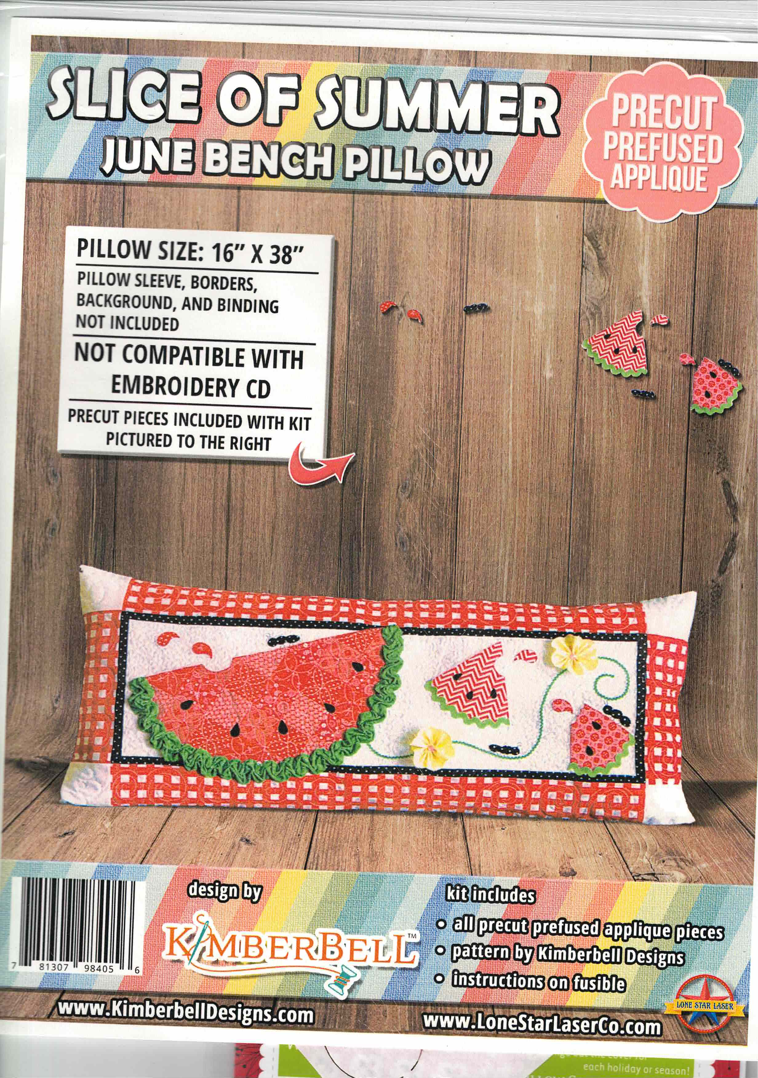 Slice of Summer - June Bench Pillow kit and pattern - KD175