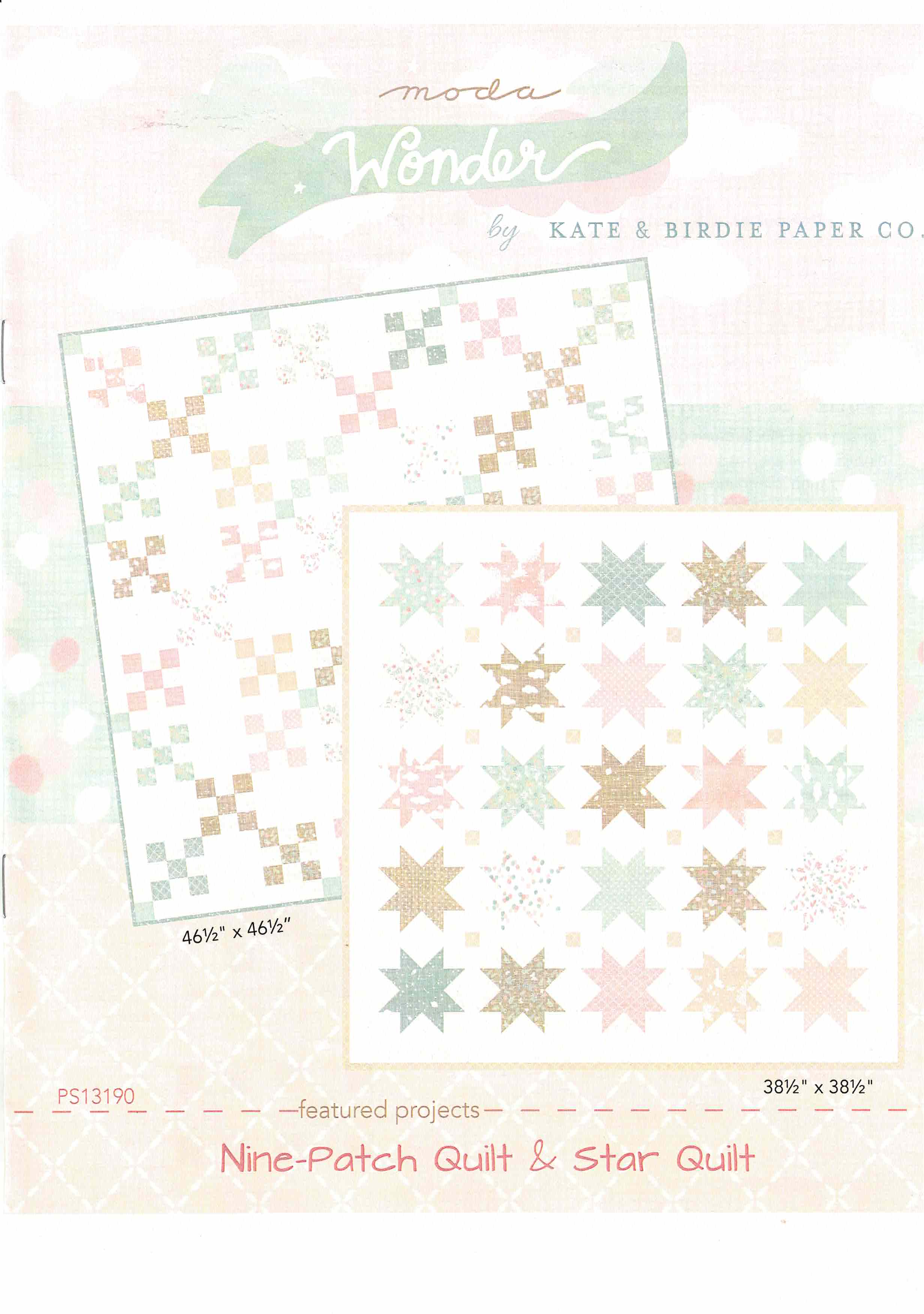 Wonder Project Sheets - Nine Patch & Star Quilt - PS13190