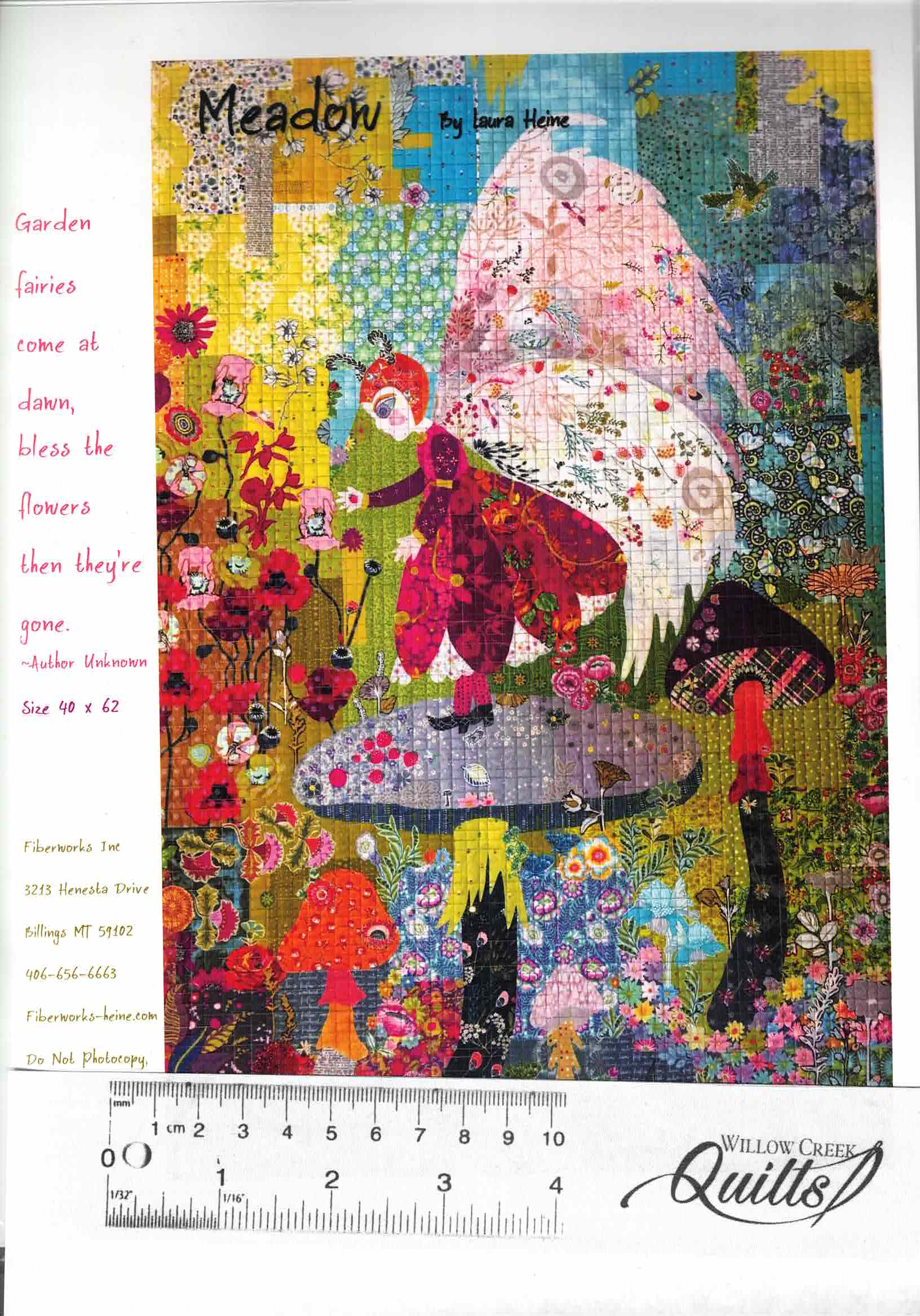 Meadow Fairy Collage pattern - by Laura Heine
