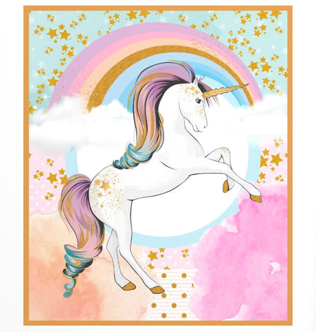 Rainbow Unicorn panel - 9013-15 - 36" (91.4cm)