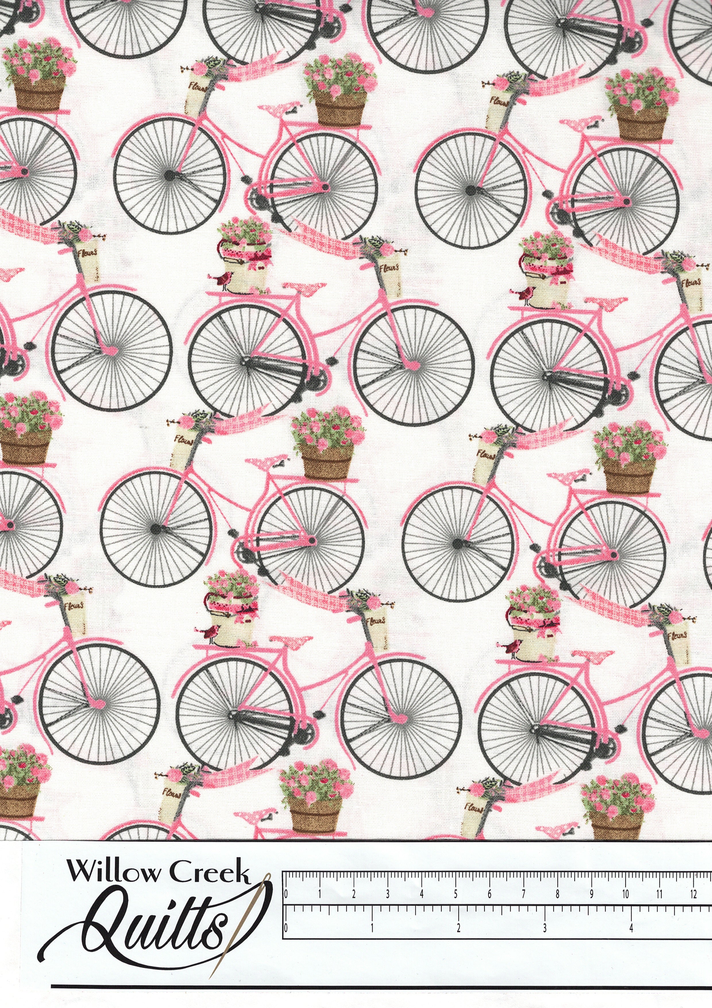 Hugs, Kisses and Special Wishes - Flower Bicycles - 19557-WHT-CTN-D