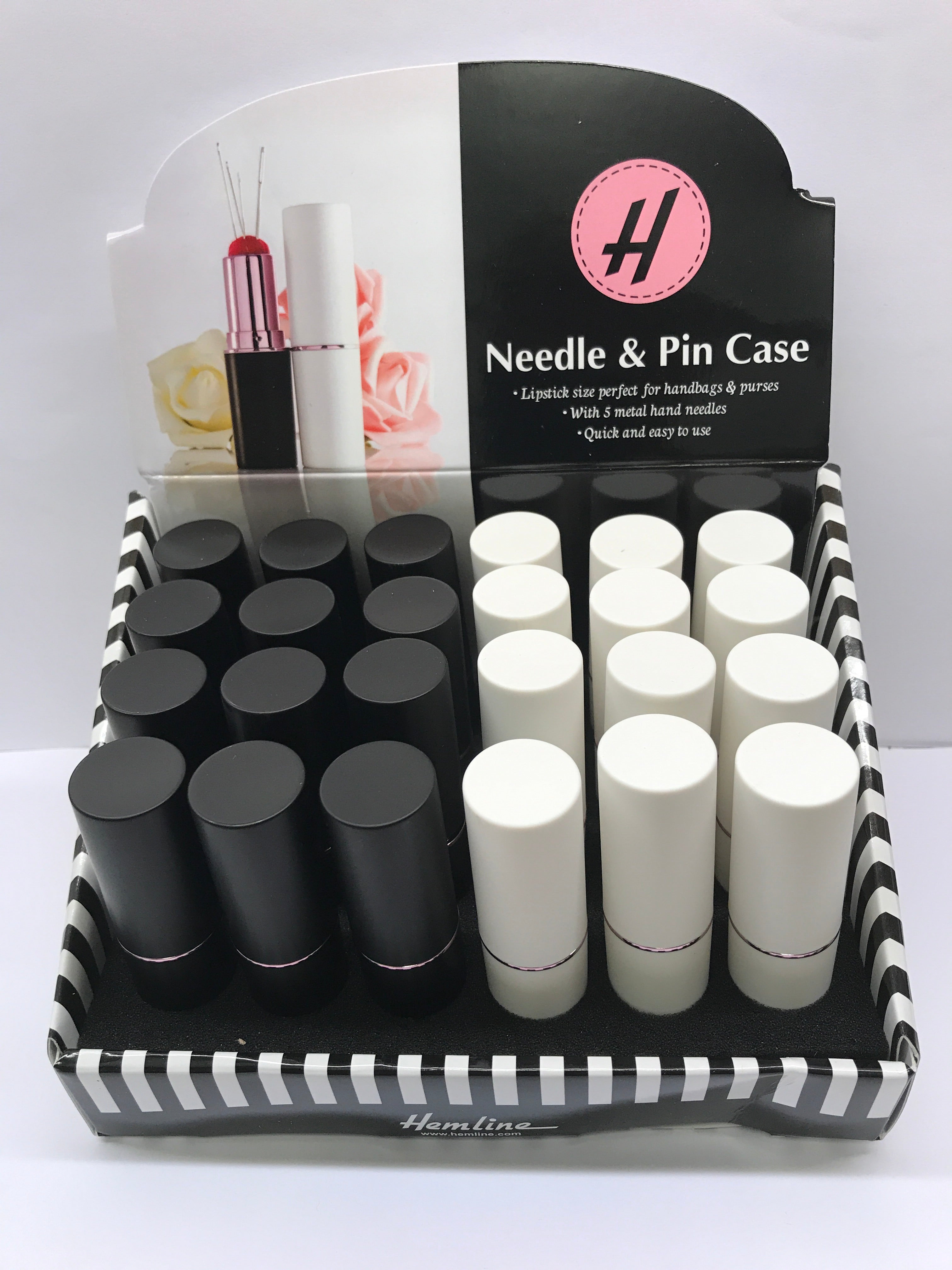 Lipstick Pin Case - Black or White