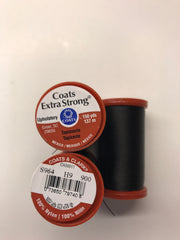 Coats Extra Strong Upholstery Thread - S964-900 - Black