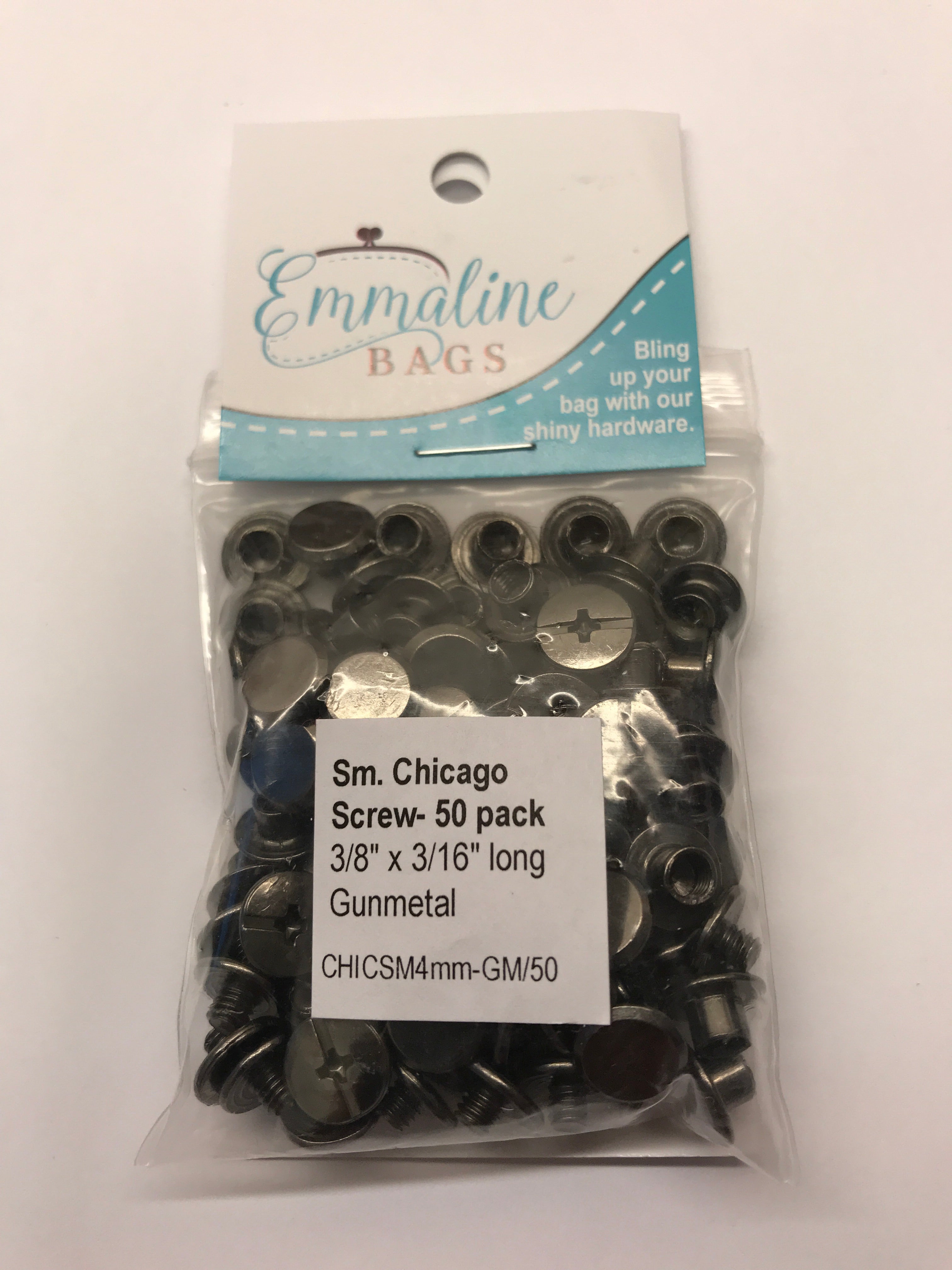 Chicago Screws Small - (Full bag - 50) - Gunmetal Finish