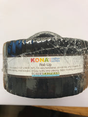 Kona Solid Black Colorstory Roll Ups - RU-196-40