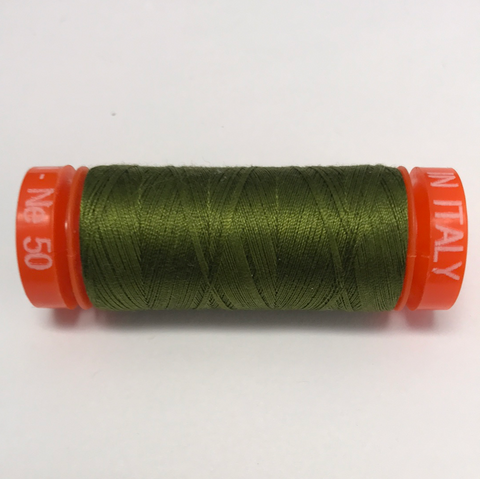 Aurifil Thread - 2887 - Very Dark Olive - 50wt - Small Spool