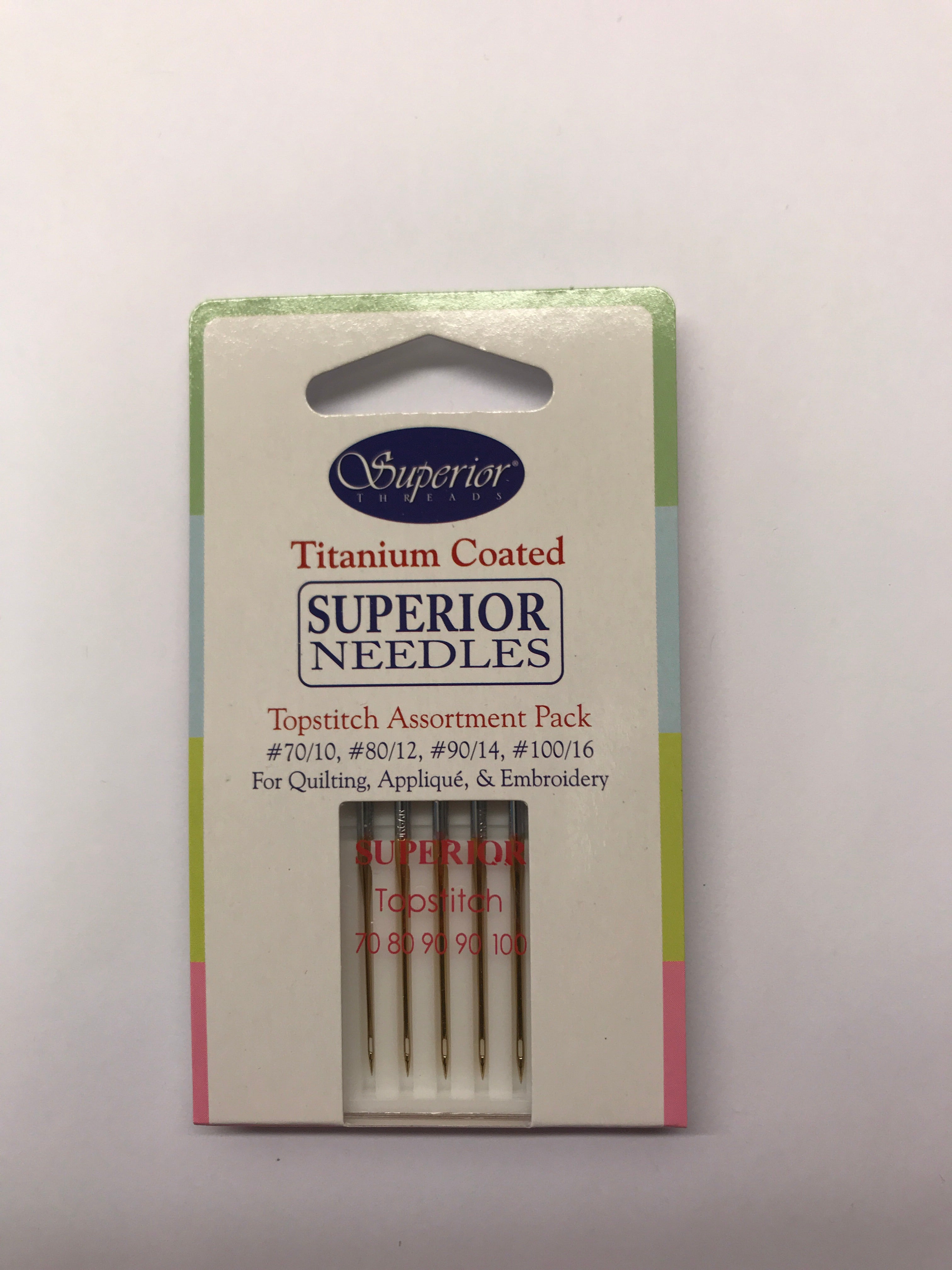 Superior Titanium Coated Topstitch Machine Needles - (Assorted 5 pack)