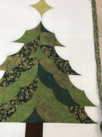 Giving Tree Fabric kit - 28" x 35" - Gold with binding