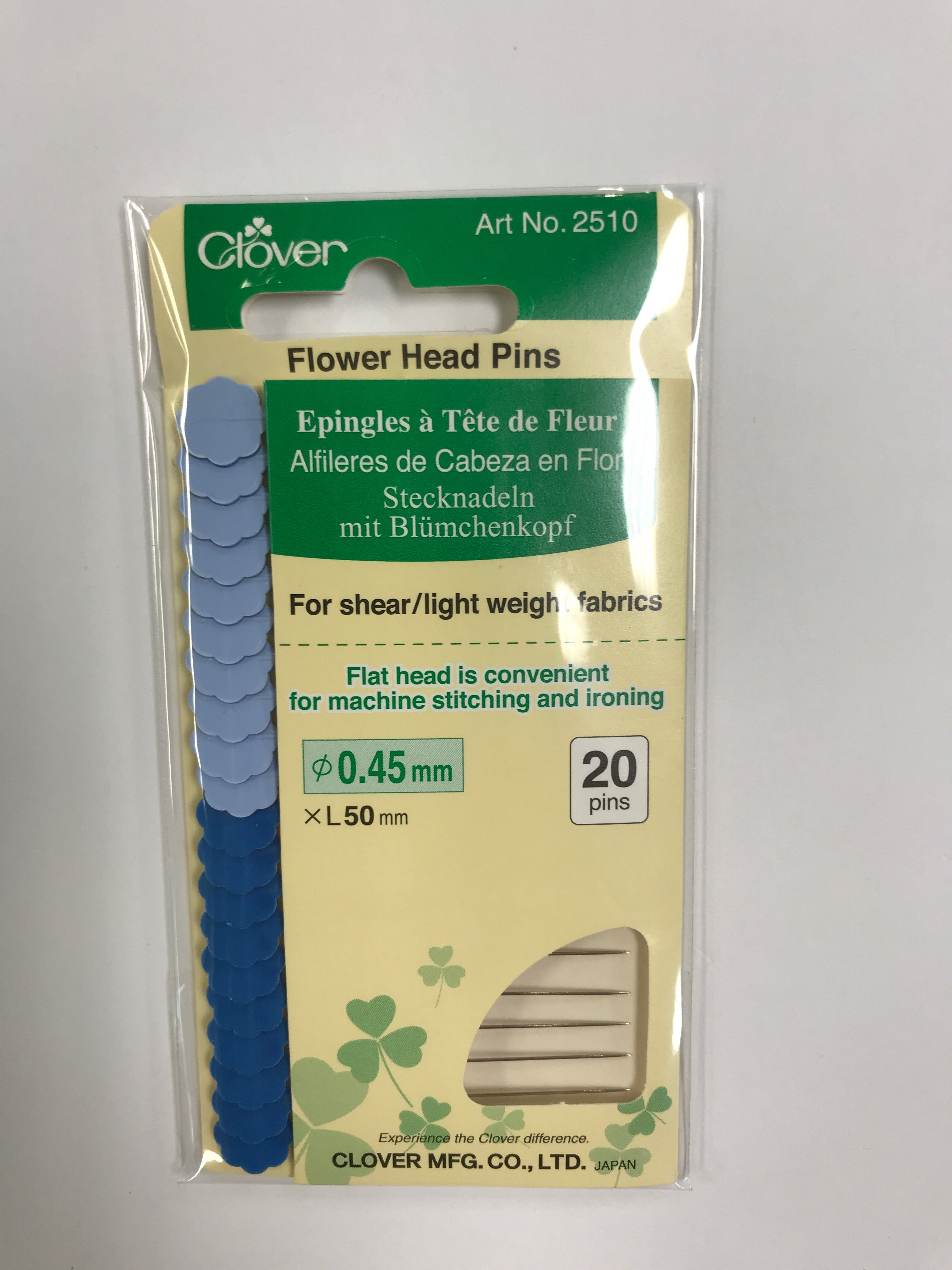 Flower Head Pins - 0.45mm x 50mm - 20/pack - 2510