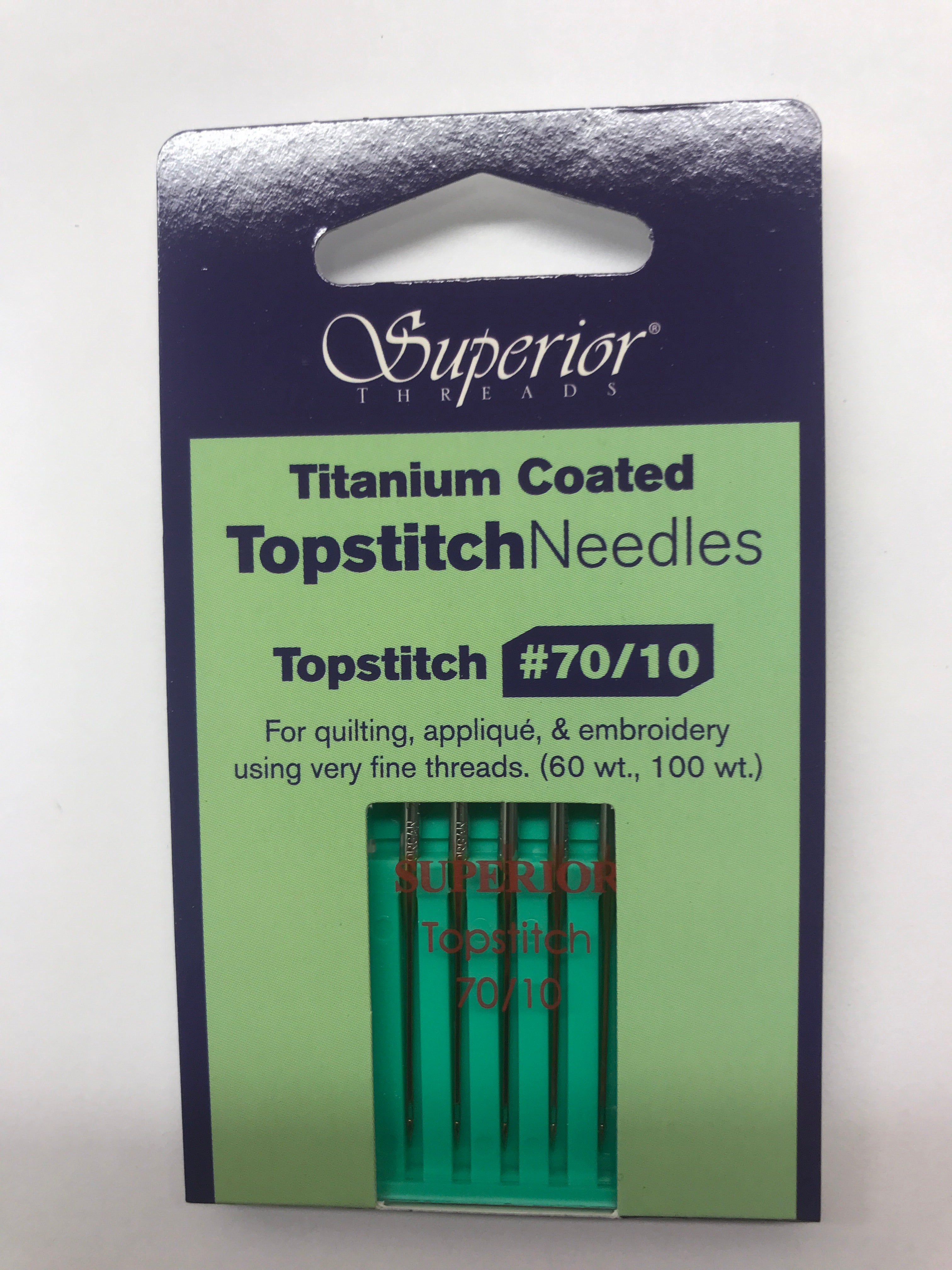 Superior Titanium Coated Topstitch Machine Needles - 70/10 - (5 pack)