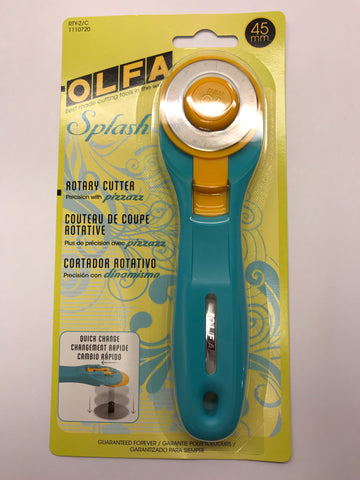 Olfa Splash Aqua Blue Rotary Cutter - 45 mm - RTY-2/C 1110720