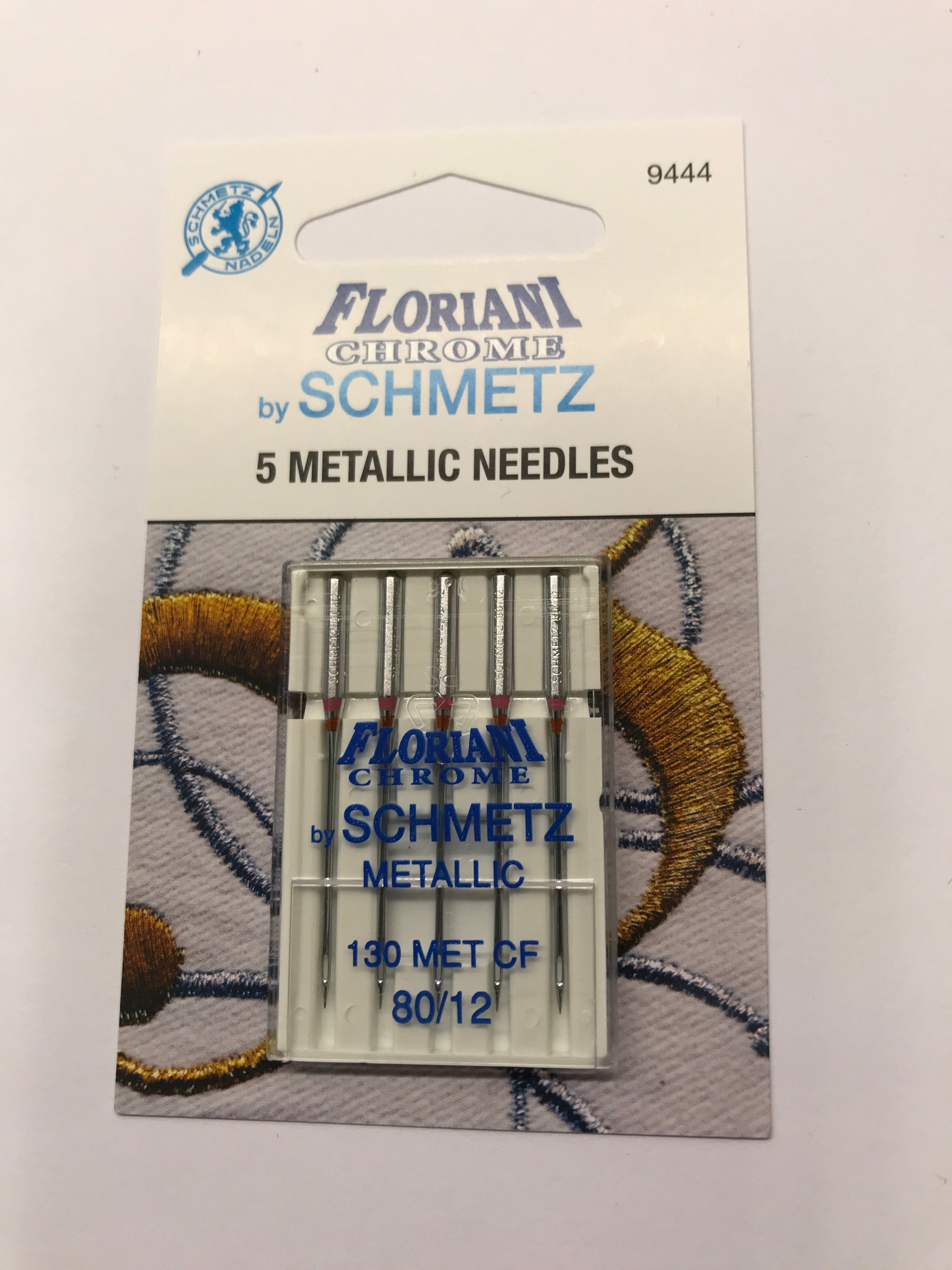 Schmetz Floriani Chrome Metallic Needles - 80/12 - 9444