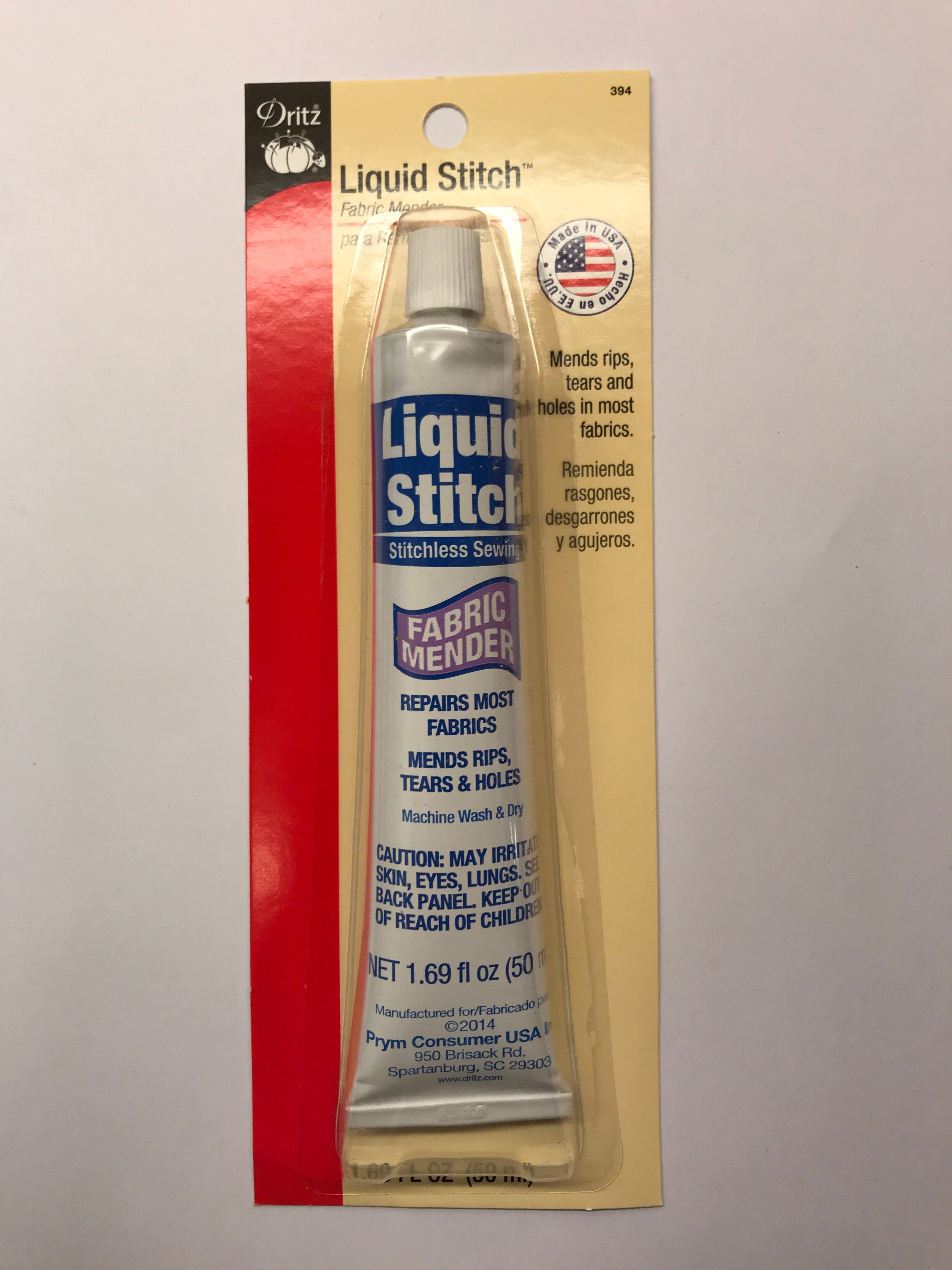Dritz Liquid Stitch Fabric Mender - 1.69 oz (50mL) - 394 – Willow