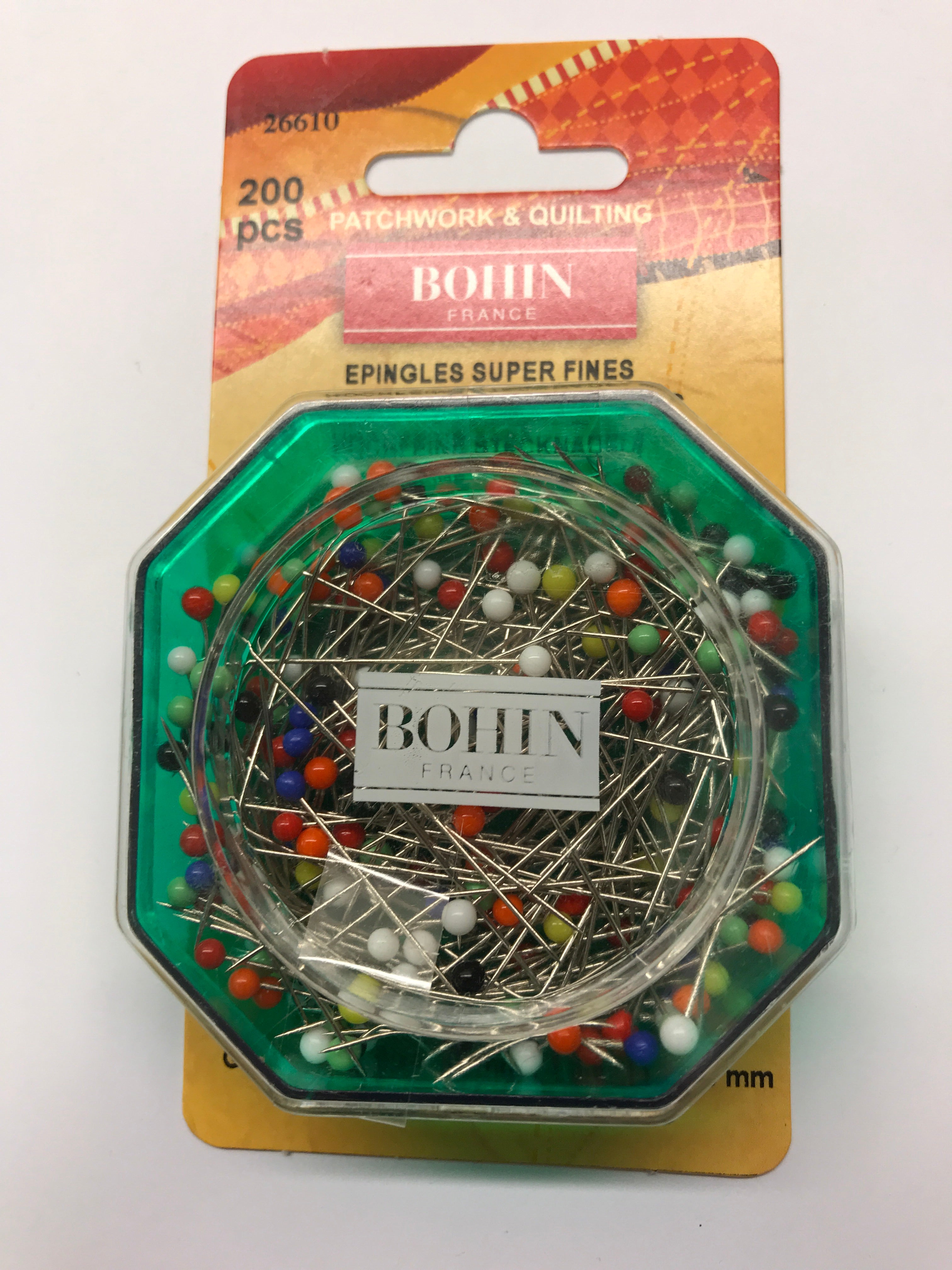 Bohin Superfine Glass Head Pins - 200/pkg - 26610