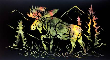 Moose Stroll - Laser Cuts Batik - MS - L - 2017