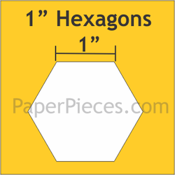 Hexagons Shapes - 1.0" - Small Pack - 100 pieces - HEX100S