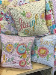 Live, Laugh, Love pillows pattern - Laura Heine