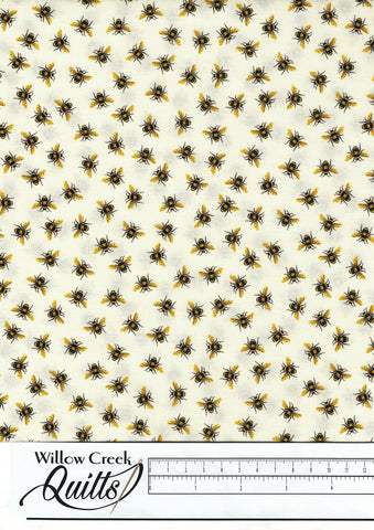Queen Bee Tiny Gold Honeybees, Cream - CD1357