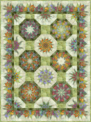 Halcyon One Fabric Kaleidoscope CREAM Quilt KIT - 64" x 86 1/2"