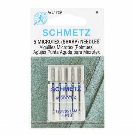 Schmetz Microtex (Sharp) Needles - 70/10 - 1729 E